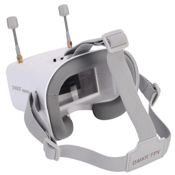 LS-008D Pro White  Goggle with 5.8G 40ch 3.7V/2000mAh Battery 4.3 Inch HD LCD 16:9 for Racing Drone Bwhoop